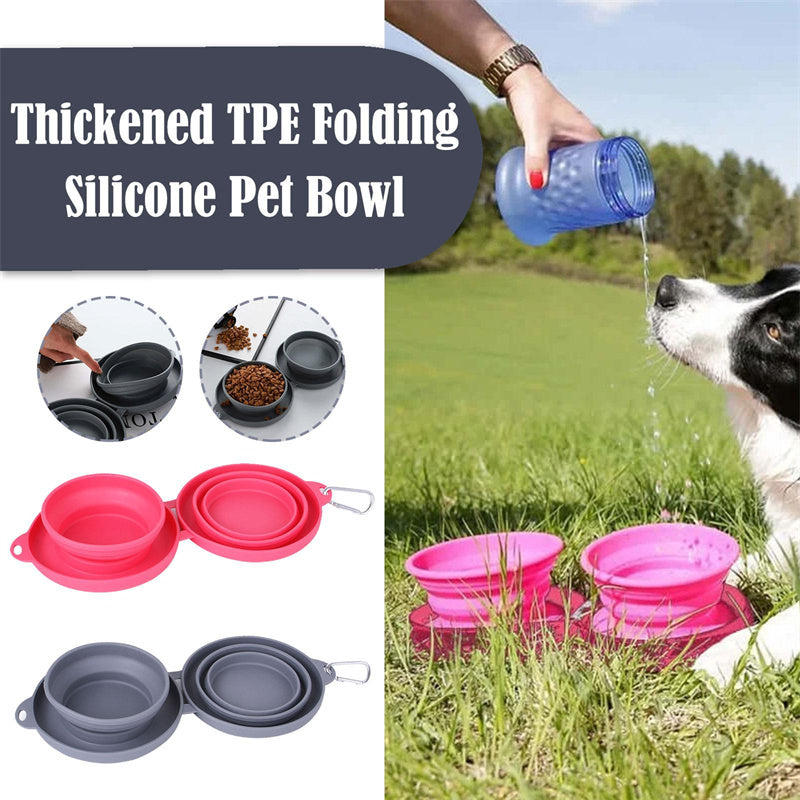 Outdoor Folding Double Bowl