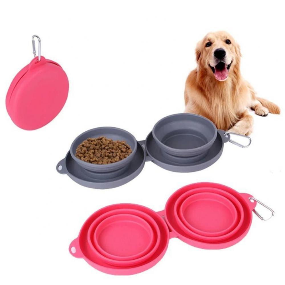 Outdoor Folding Double Bowl