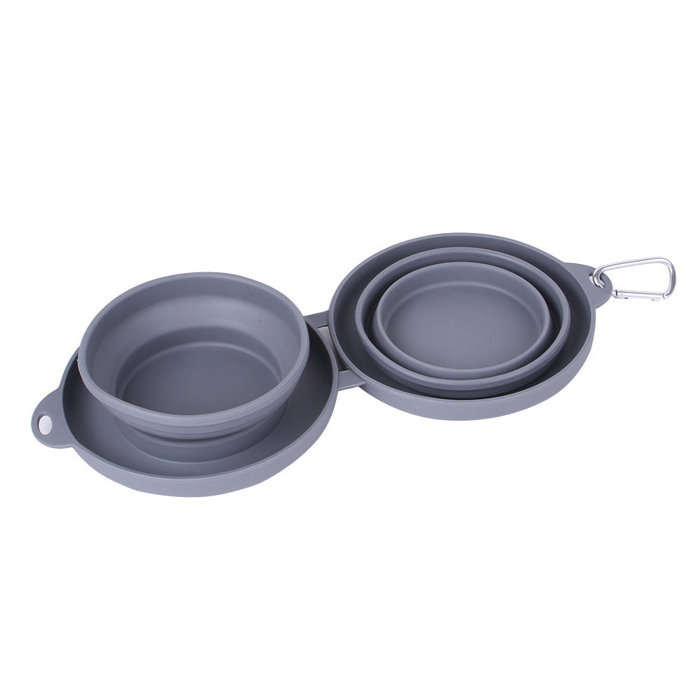 Outdoor Folding Double Bowl
