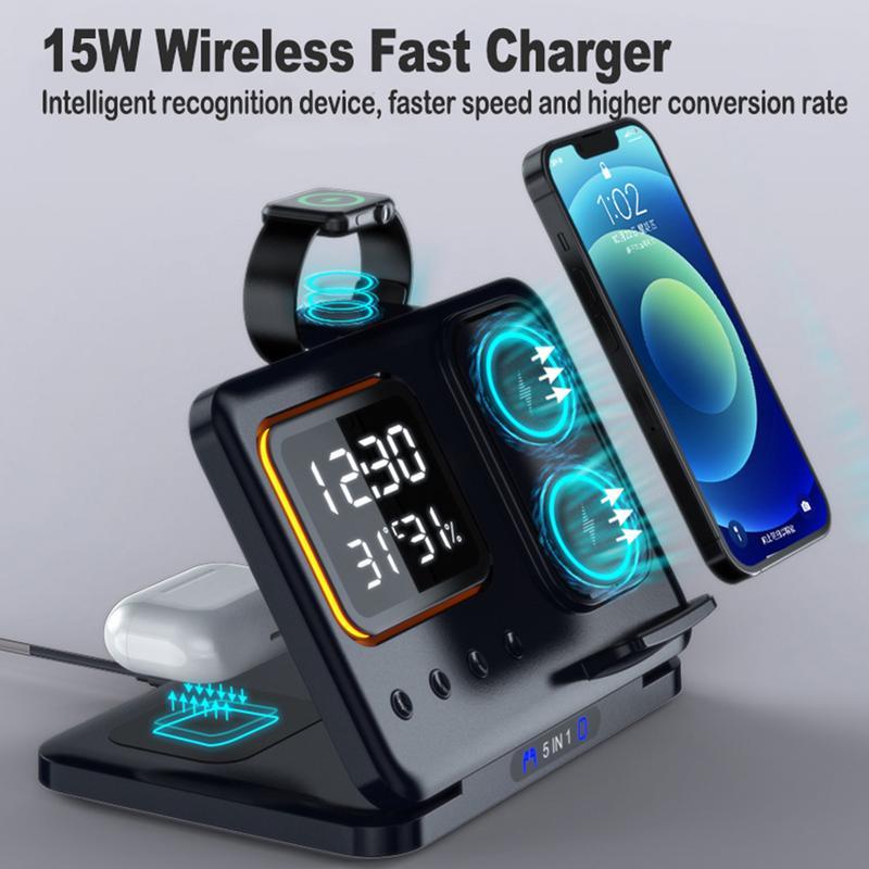 5 In1 Wireless Chargers Stand