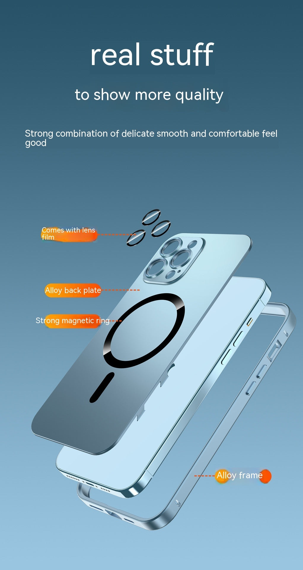 Magnetic Single-sided Spring Fastener Phone Case Lens Protector Protective Sleeve