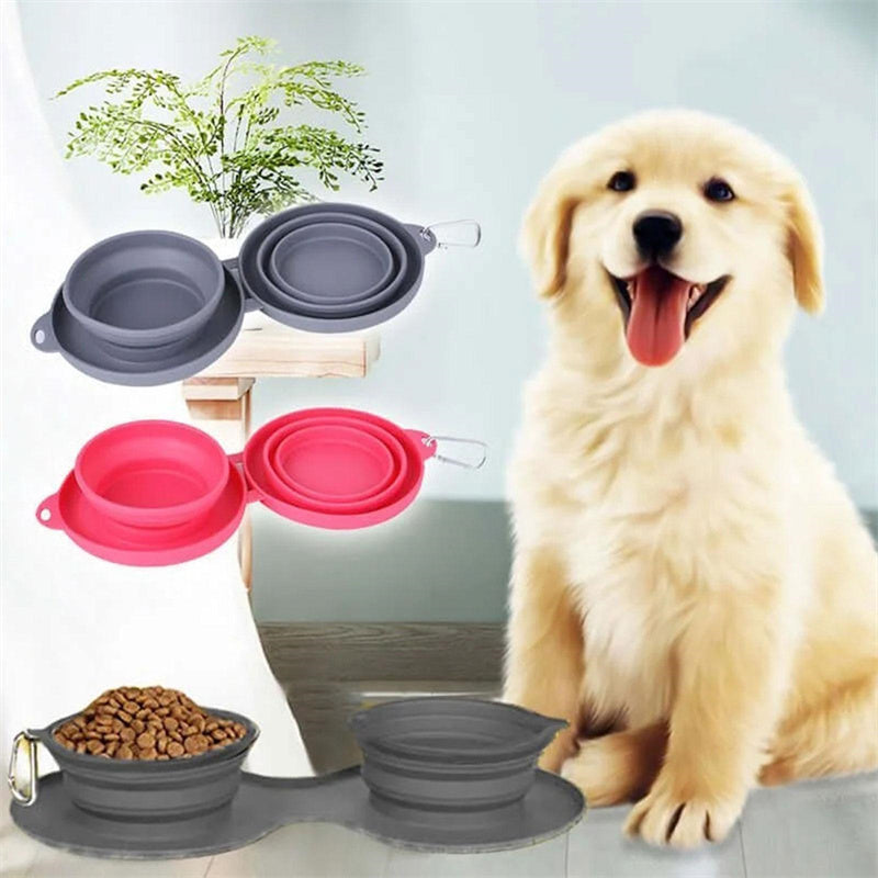 Outdoor Folding Double Bowl