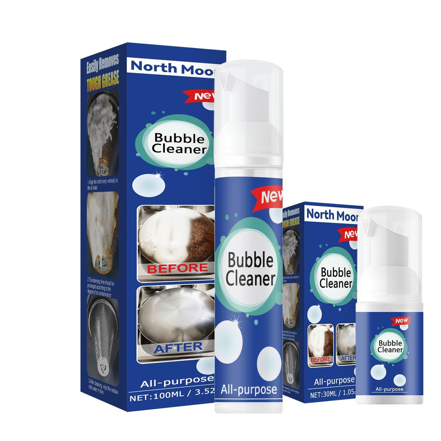 Oily Foam Cleaner – Kitchen Range Hood & Cooktop Rust Remover