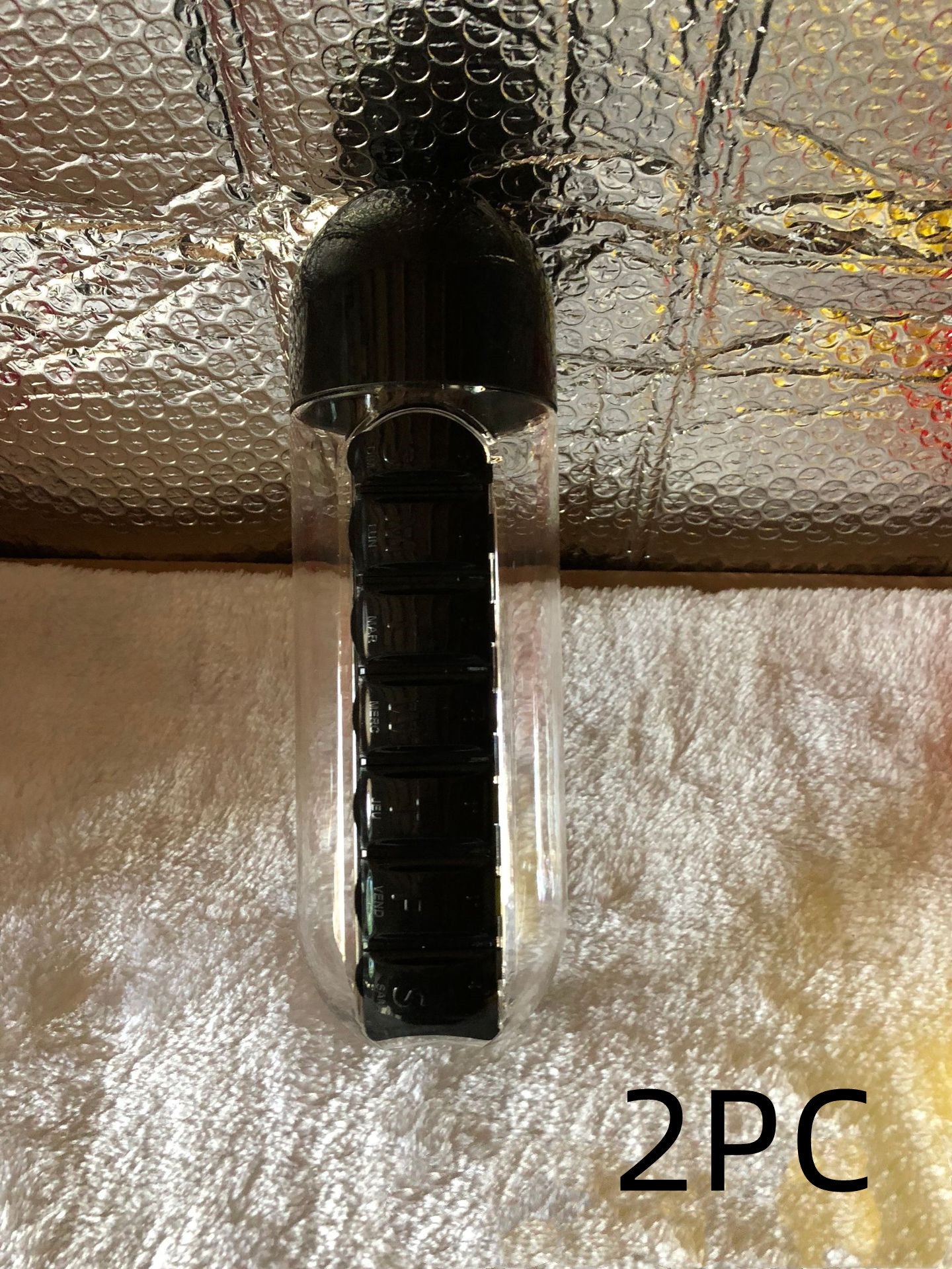 Water Bottle with Pill Organizer
