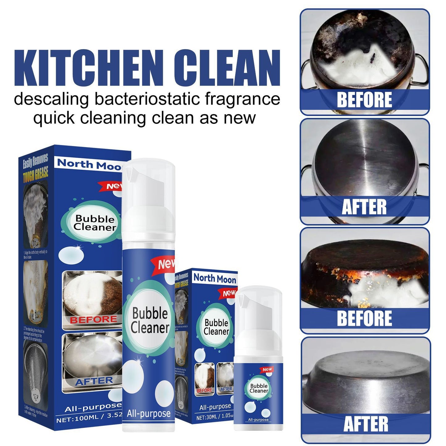 Oily Foam Cleaner – Kitchen Range Hood & Cooktop Rust Remover