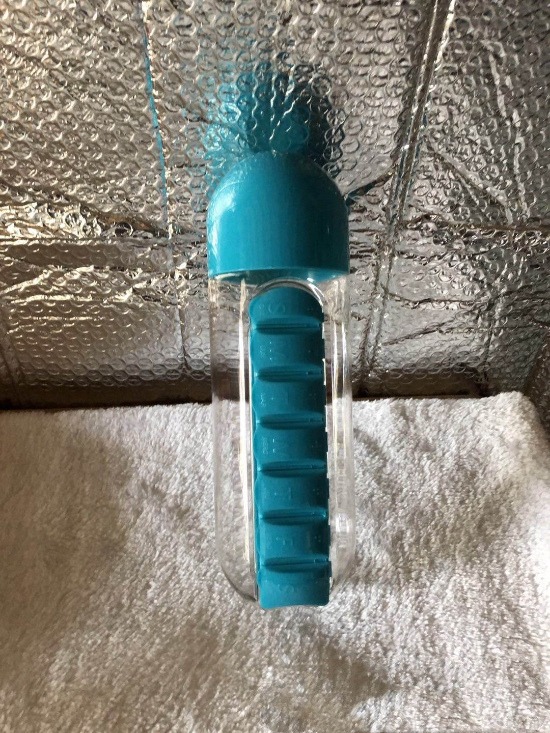 Water Bottle with Pill Organizer