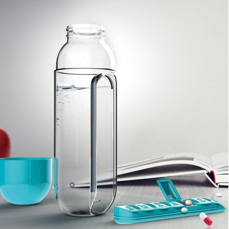 Water Bottle with Pill Organizer