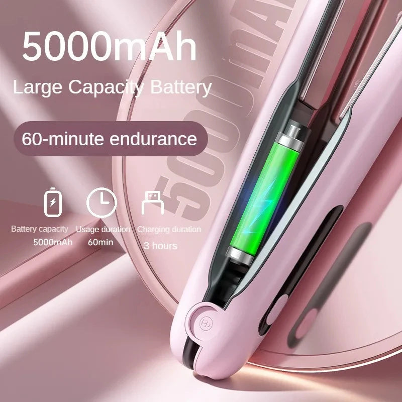 Wireless Hair Straightener & Curler 2-in-1