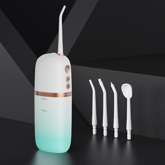 Portable Water Flosser  - USB Rechargeable, 4 Nozzles