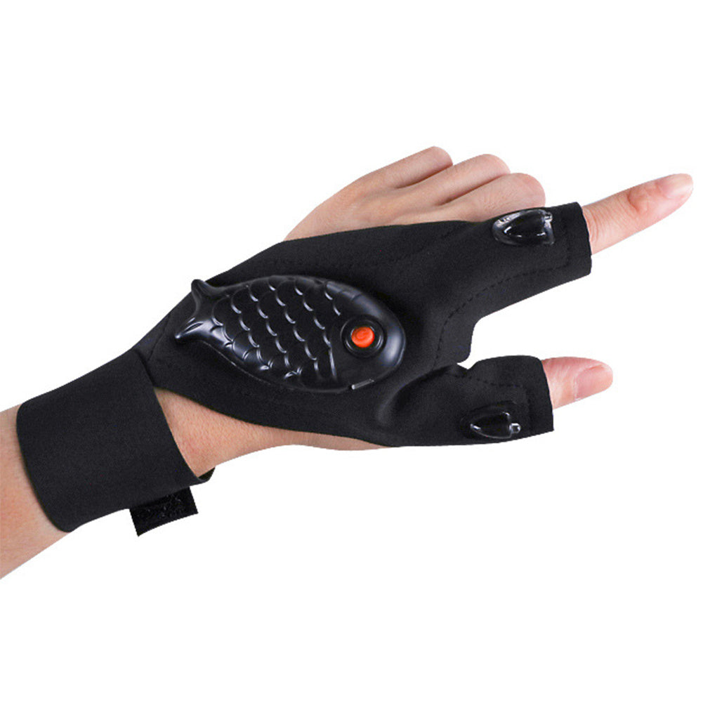 Flashlight Glow Fishing Gloves