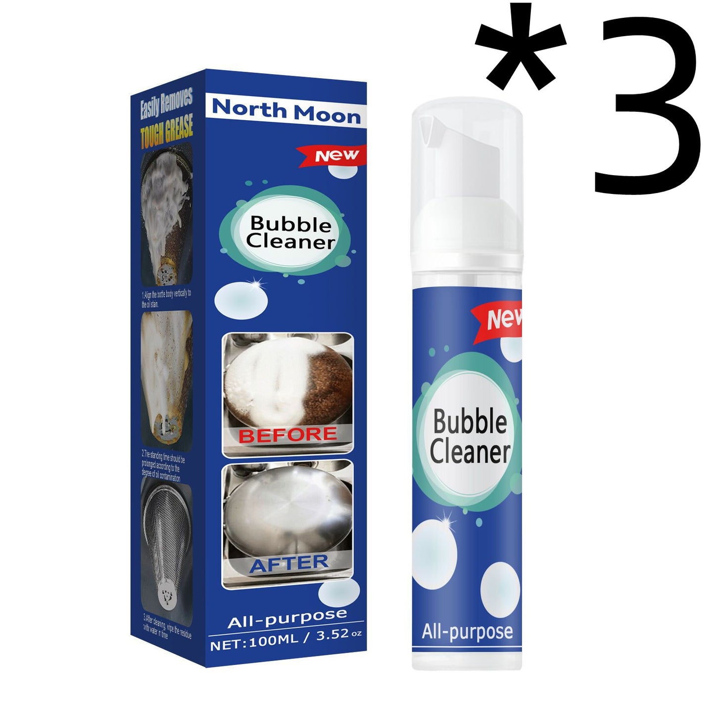 Oily Foam Cleaner – Kitchen Range Hood & Cooktop Rust Remover