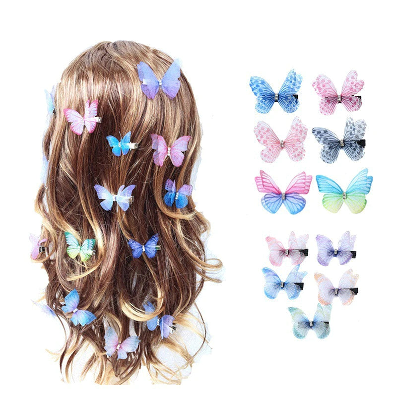 5PCS Princess Butterfly Hair Clips