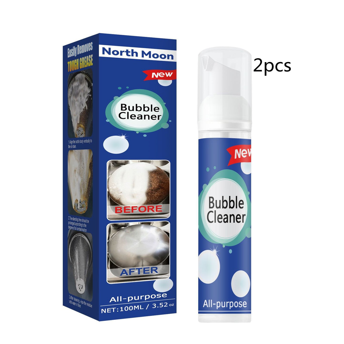 Oily Foam Cleaner – Kitchen Range Hood & Cooktop Rust Remover