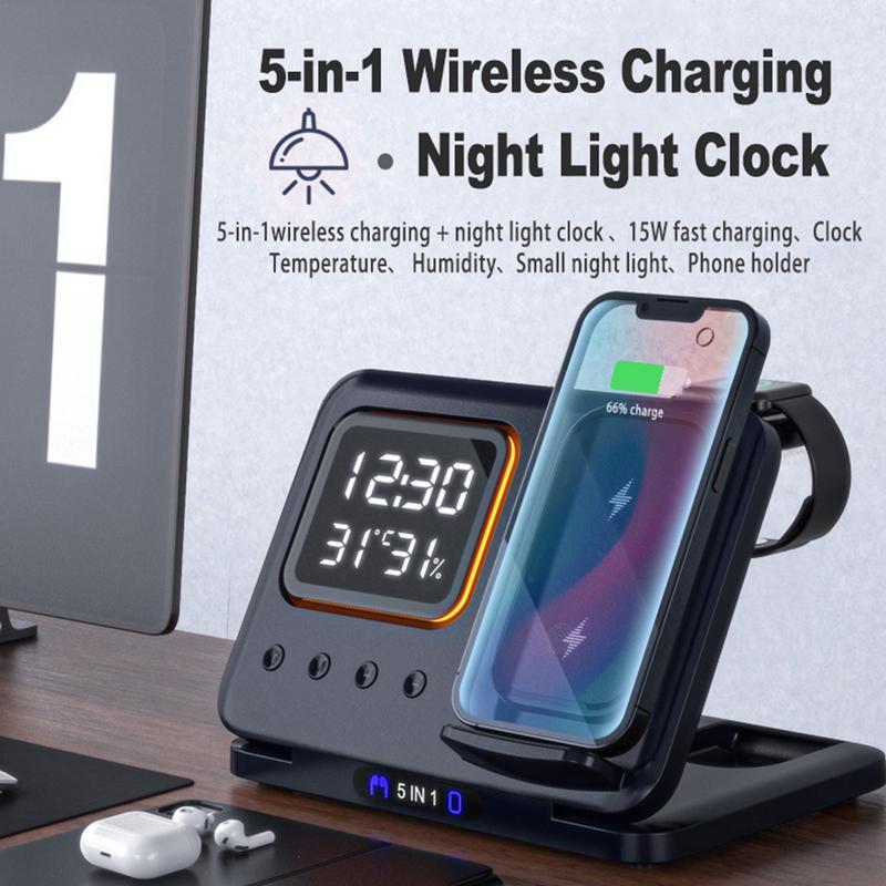 5 In1 Wireless Chargers Stand